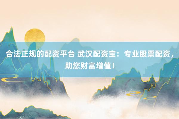 合法正规的配资平台 武汉配资宝：专业股票配资，助您财富增值！